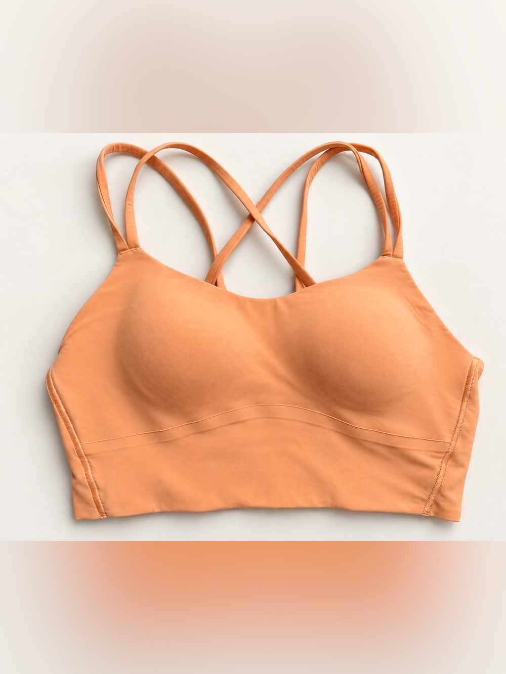 Lululemon Like a Cloud Longline Bra Sunny Coral B/C Cup Size 6